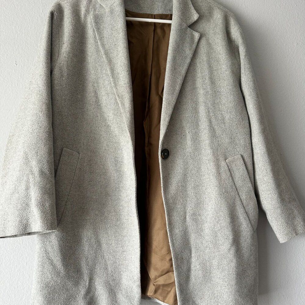 Marvin Browne Spitalfields Women’s Wool Coat Made in England Size S Gray - Picture 6 of 11